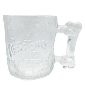 Vtg 1993 McDonald's The Flintstones PRE-DAWN Glass Mug Collectible Made in USA